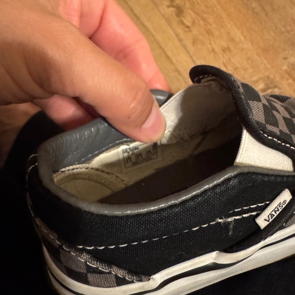 Vans Blue and Black Sneakers Slip-On Style - Picture 3 of 6